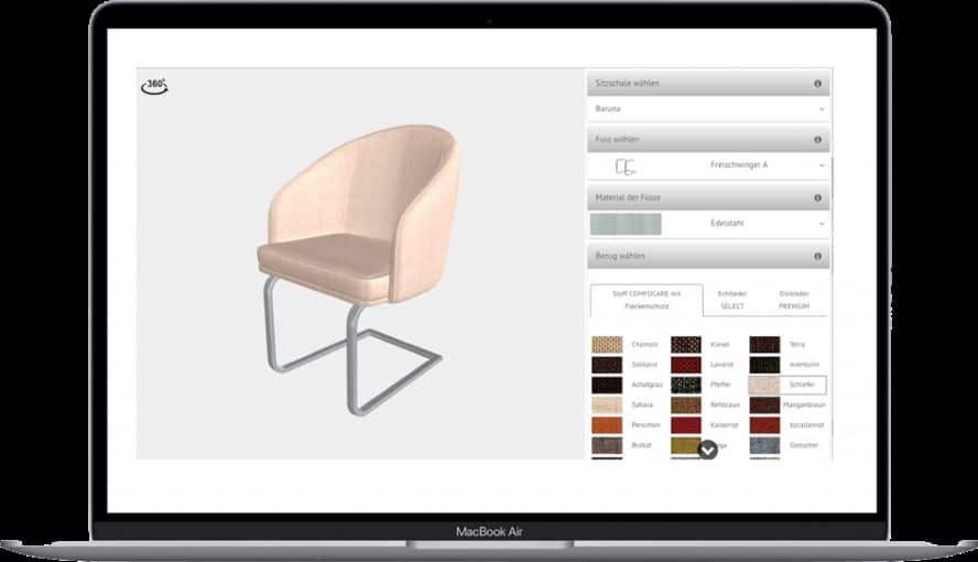 360 Grad Visualisierung Produktkonfigurator