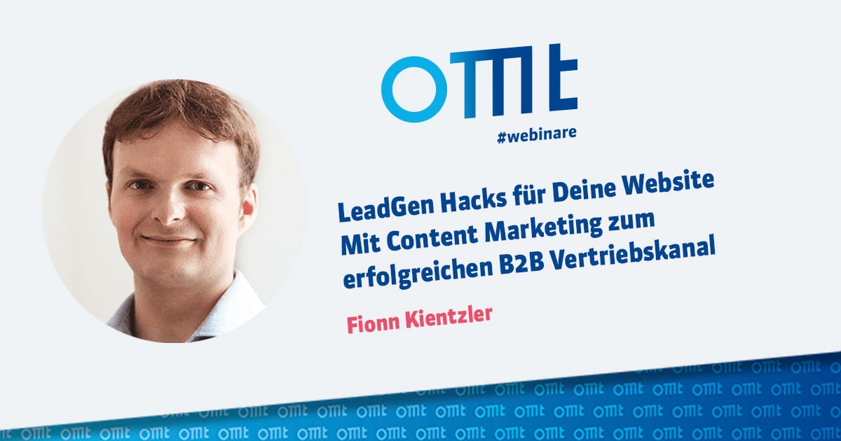 Webinar Titelbild Fionn Kientzler LeadGen