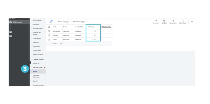 Bid Modifier Gebotsanpassung