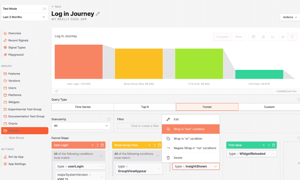 Screenshot Funnel Chart