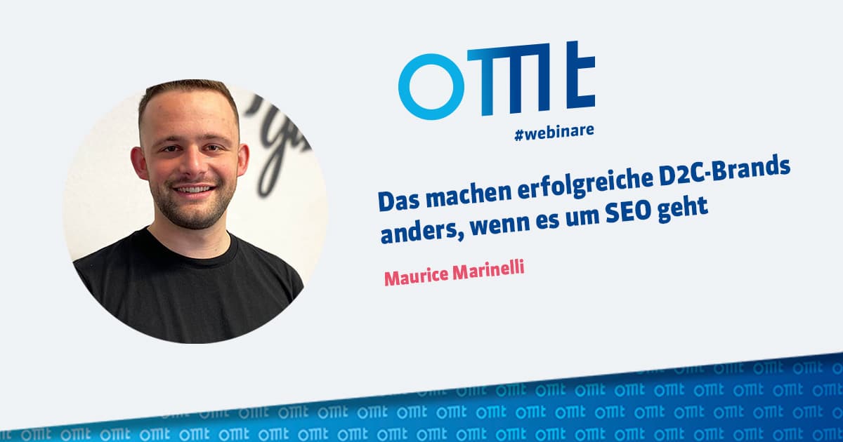 Webinar Titelbild - Maurice Marinelli - D2C Brands SEO