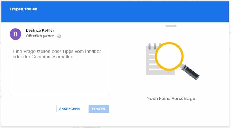 Fragen und Antworten im Google Local Guide Programm 