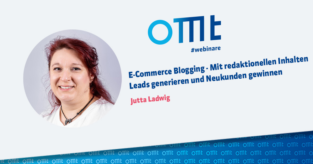 Webinar - Titelbild- E-Commerce Blogging - Jutta Ladwig
