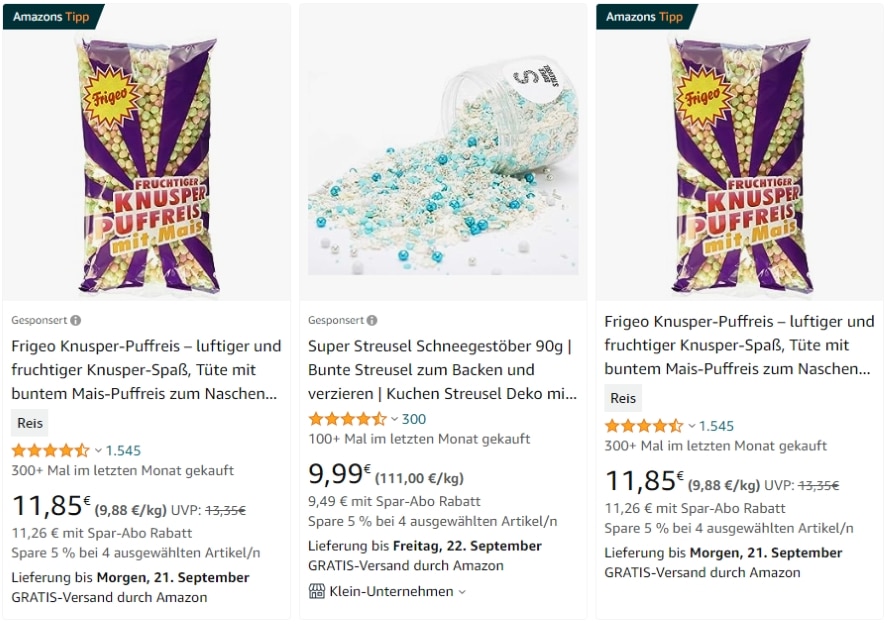 Amazon-Choice-Sponsored-Products-Kampagne Frigeo