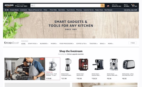 Amazon Brand Store Beispiel Screenshot KitchenSmart