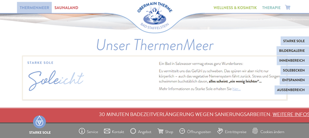 Obermain Therme schlechte leserlichkeit