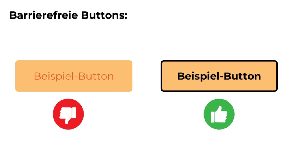 barrierefreie Buttons