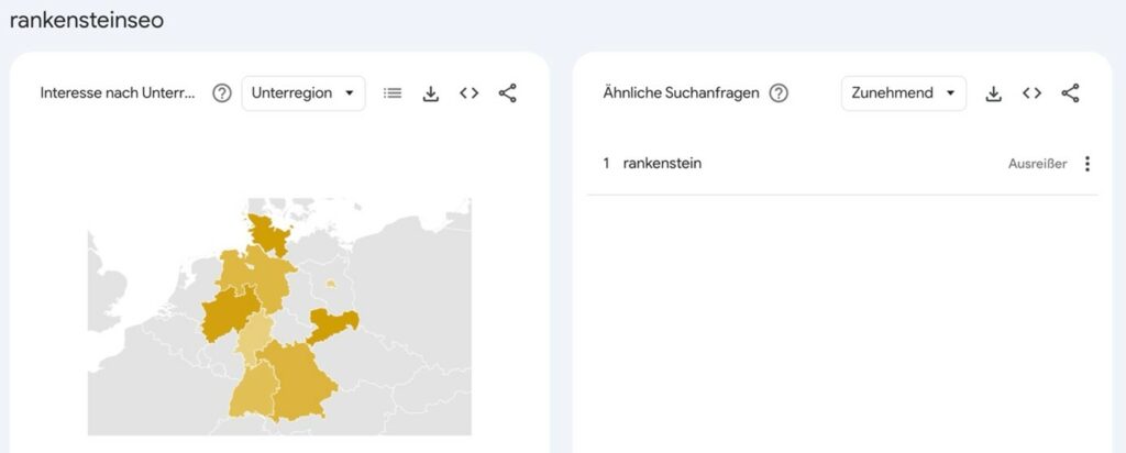 Abbildung 2: rankensteinseo in Google Trends