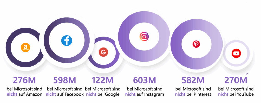 Segmente der Bing-Nutzer.