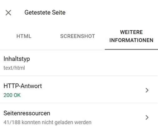 Google Search Console, URL-Prüftool