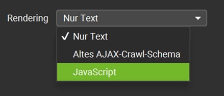 Konfiguration JavaScript
