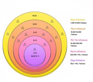 Instragram Influencerverteilung nach Followeranzahl