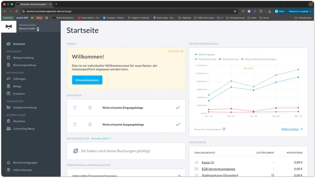 Dashboard BuchhaltungsButler