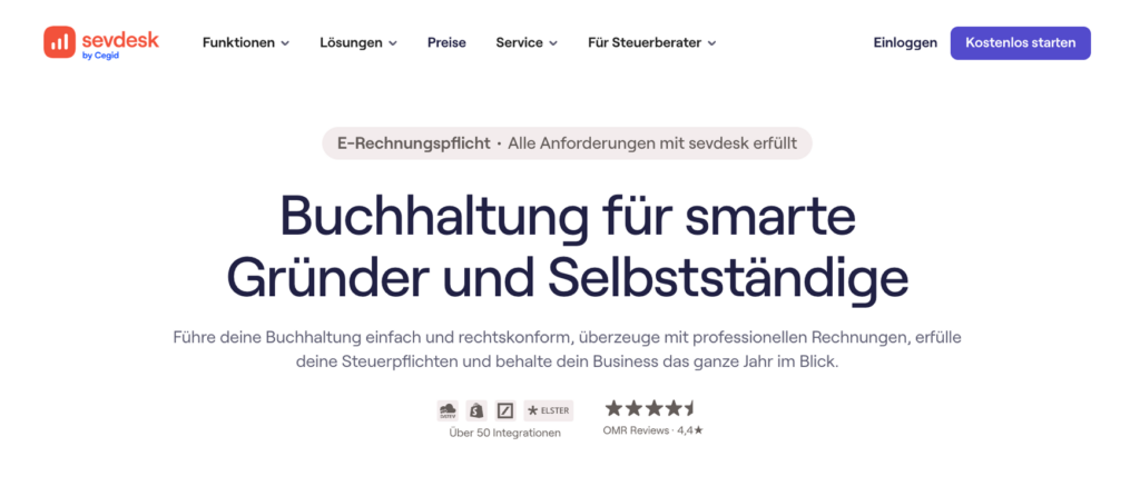 sevDesk Buchhaltungssoftware