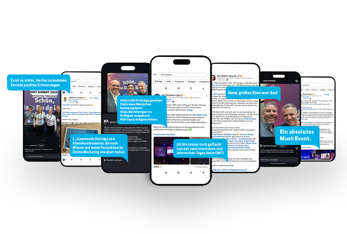 Handyscreens mit Testimonials