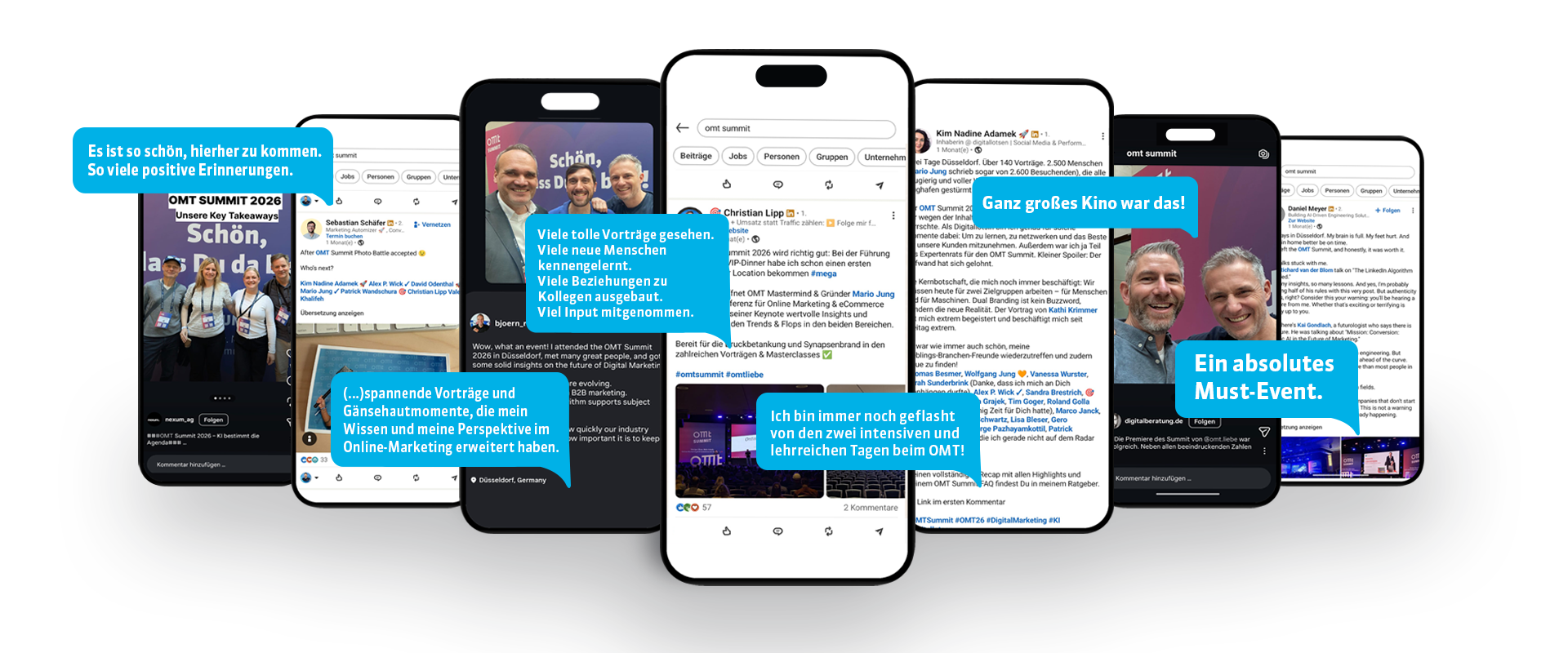 Handyscreens mit Testimonials