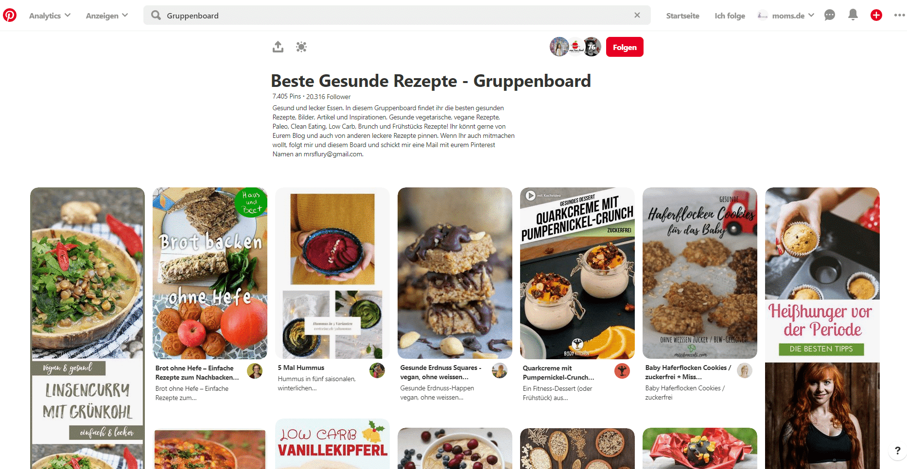 (8) Gruppenboard Beste Gesunde Rezepte