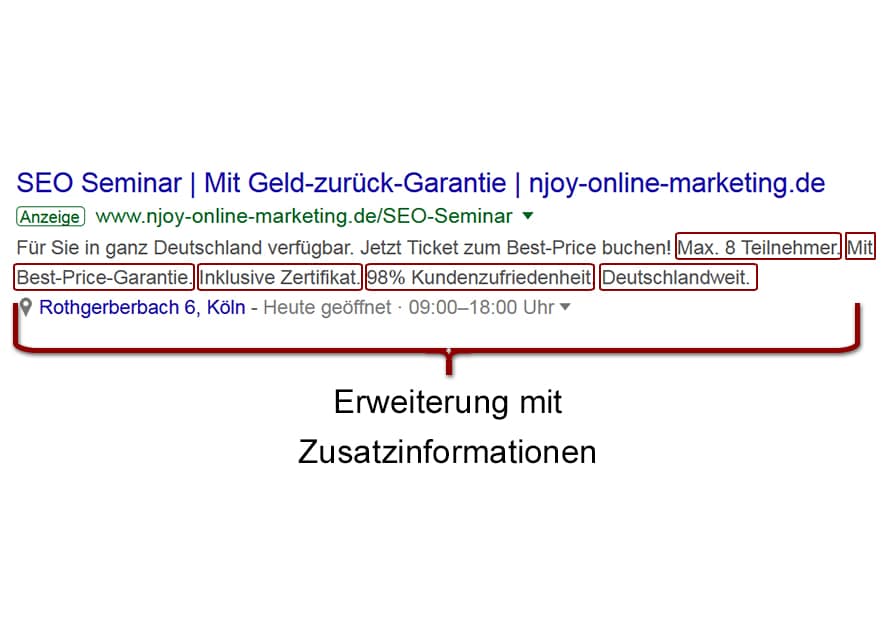 Erweiterung mit Zusatzinformationen