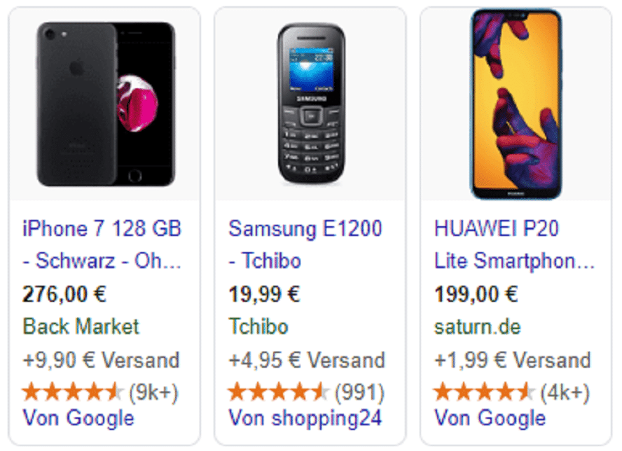 Google Shopping Produktbewertungen