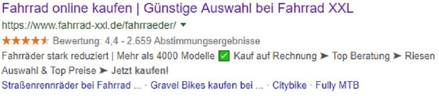 Organische Suche_Kategorieseite