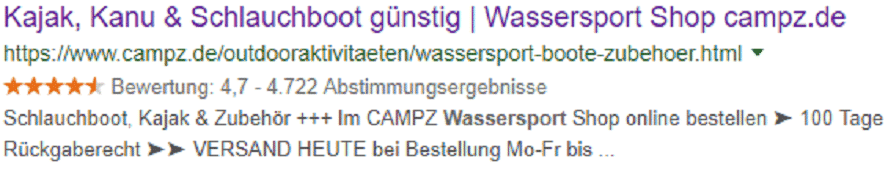 Wassersport organisch