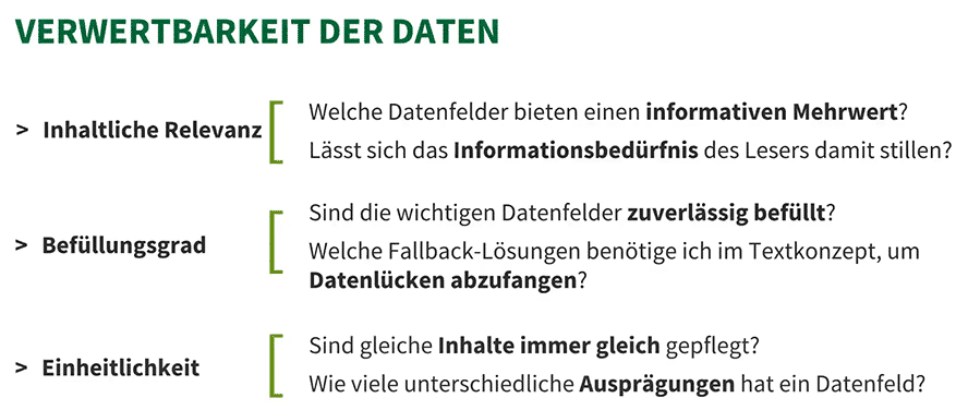 Die Automatisierung hängt von der Sauberkeit der Daten ab (Bildquelle: AX Semantics)