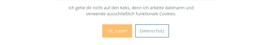 Cookie-Hinweis meiner Agentur-Website sukzess.io