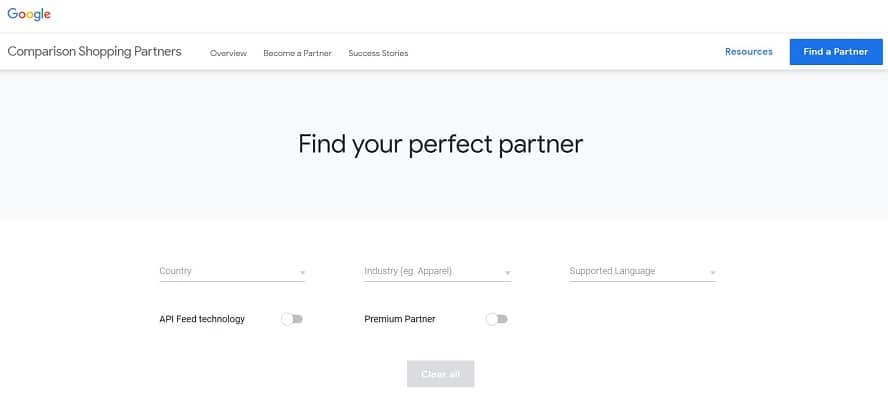 Portal für Comparison Shopping Partners