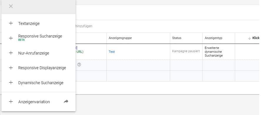 Responsive Suchanzeigen in der Beta-Phase