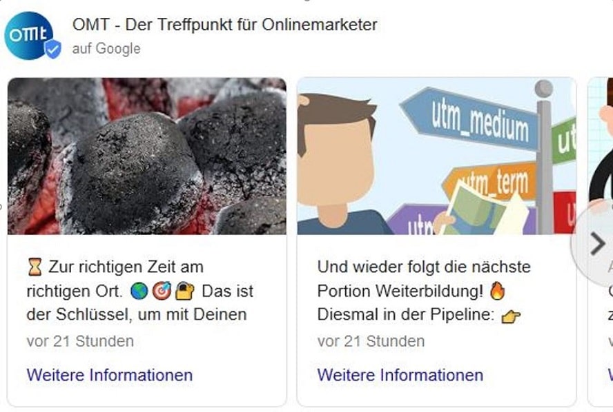 Google My Business Optimierung Funktion der Beiträge