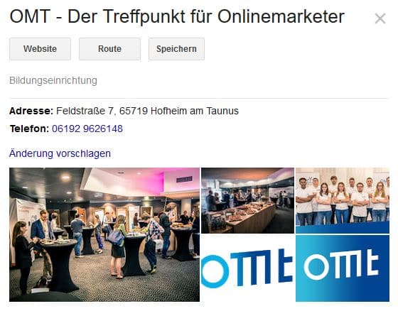 omt local seo google my business bilder