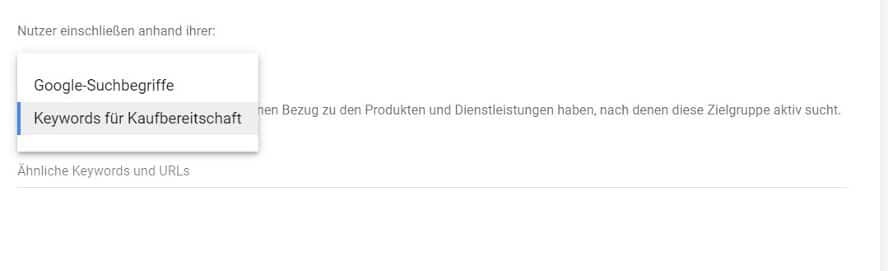 Benutzerdefinierte Zielgruppen in Google Ads