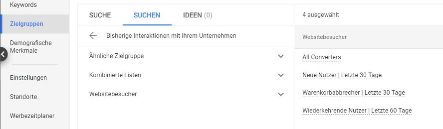 Ähnliche Zielgruppen in Google Ads